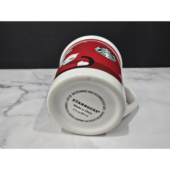 🎄Starbucks 2011 Demi Espresso Holiday Mug Boy And Dog Mini Cup 3 fl. oz. - Picture 7 of 7